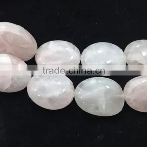 Wholesale Semi Precious Gemstone Rose Quartz Oval-shaped Beads thumbnail-2