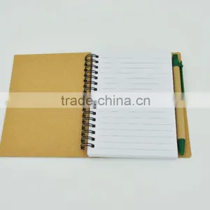 Best Selling Eco-friendly Customized Classsic Kraft Paper Cover Spiral Notebook With Pen thumbnail-2