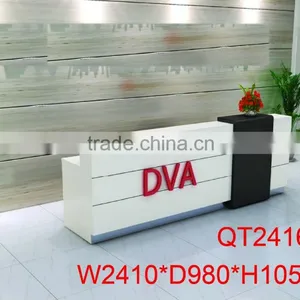 High Quality Modern Style White Reception Desk Factory Sell Directly QT2416 thumbnail-1