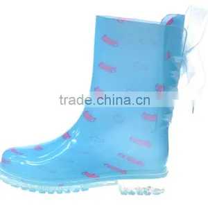 Fashion Rain Boots With Back Lace up thumbnail-5
