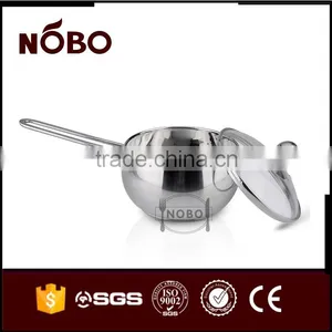 Home Use Stainless Steel Saucepan With Glass Handle thumbnail-2