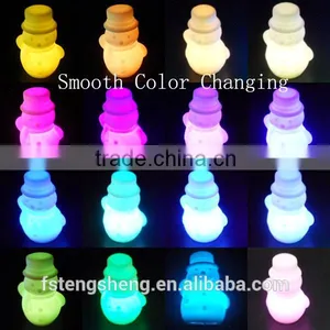Kid's Style Color Changing Snow Man Lamp for Christmas/New Year Decoration LED Night Light thumbnail-2