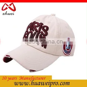 Baseball Golf Hat Unisex Vintage Washed 6 Panel Golf Cap Hat Factory thumbnail-2