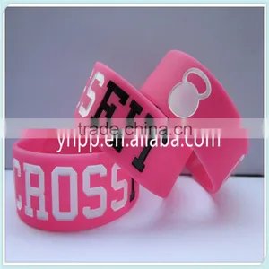 Design Your Own Logo Crossfit Silicone Wristband Bracelet thumbnail-3