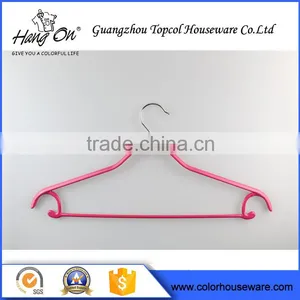 High Quality Plastic Coated Wire Pvc Coated Anti-Slip Metal Clothes Hanger thumbnail-2
