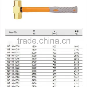 High Quality Non Sparking Sledge Hammers, Spark Free, Spark Resistant, Explosion-proof, ATEX Approved thumbnail-2