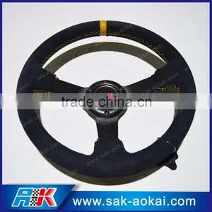 310mm Steering Wheel Suede Black thumbnail-1
