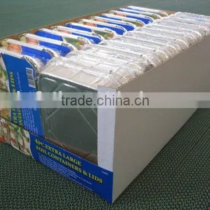 4PK Extra Large Aluminum Foil Containers&Lids thumbnail-1