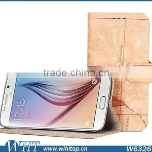 Hot New Products Flip Leather Phone Case With Card Holder for Galaxy S6 thumbnail-1
