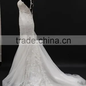 2016 New Designer Design Sweetheart Mermaid Lace Wedding Dress thumbnail-3