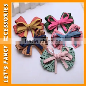 PGHD0316 2016 Fashion Hot Selling Multicolor Flower Ribbon Bow Hair Clip for Girls thumbnail-1