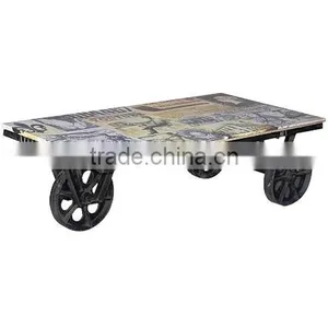 MAGIC INDIA COLORFUL COFFEE TABLE , INDUSTRIAL METAL COFFEE TABLE FURNITURE thumbnail-1