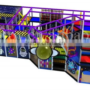Customized Size Space Theme Kids Indoor Playground With Slides and Ball Pit thumbnail-2