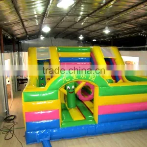 Popular Custome Lanqu Inflatable Obstacle Course Combo for Kids thumbnail-2