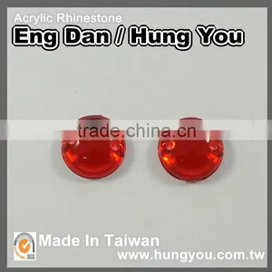 2 Holes Lead-Free Half Beads Rhinestones thumbnail-6