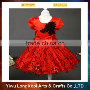 2016 Best Selling Cute Girls Princess Tutu Dress Bright Red Wedding Dress thumbnail-1