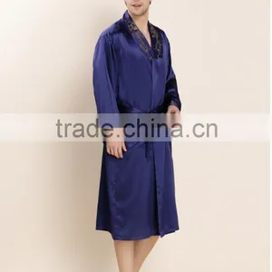 100% Silk 19mm Charmeuse Men's Silk Robe thumbnail-2