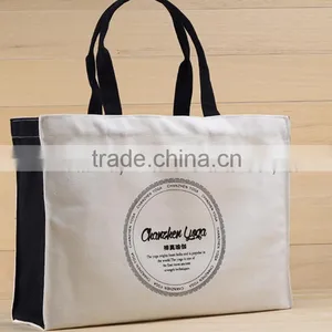 Top Quality Waxed Canvas Shoulder Tote Bag Leather Handle thumbnail-1