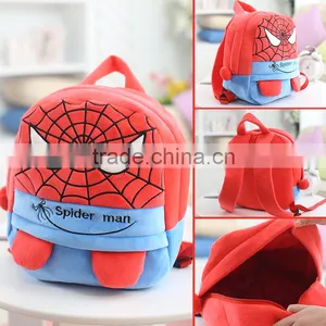 25*19cm(S)/35*28cm(L) Lovely Customzied Red Spider Man Plush Animal Cartoon Backpack for Children thumbnail-1