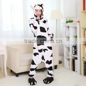 New Design Hooded Plush Cow Onesie Pajamas Adult Animal Pajamas Lovely Onesie Costume thumbnail-4