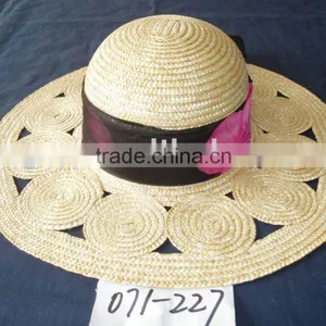 Women Hat,big Brim Hat, Wheat Straw Hat thumbnail-1