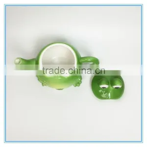 Eye-Catched Frog Shape Ceramic Tea Pot Canister Colour Spraying thumbnail-5
