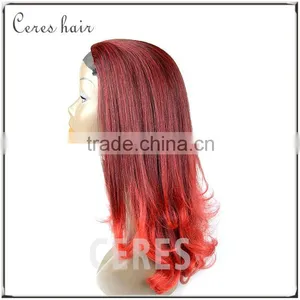 Japan Fiber Wig Hot Red Wig With Long Length Natural Wig Curly thumbnail-2