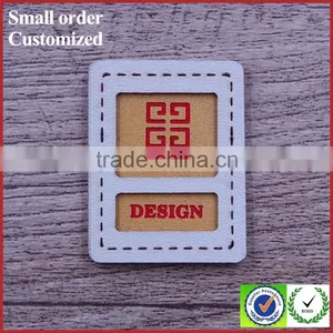 Custom Embossed Sew on Leather Label,jeans Leather Patch Label thumbnail-2