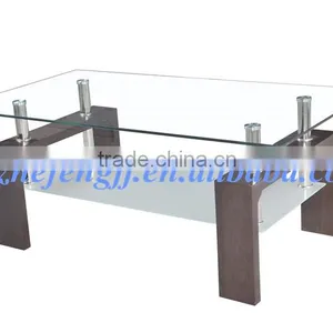 Wholesale Modern Glass Coffee Table With Mdf Legs thumbnail-4
