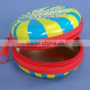 Cute Round Zipper Packing Tin Box/Gifts Box thumbnail-1