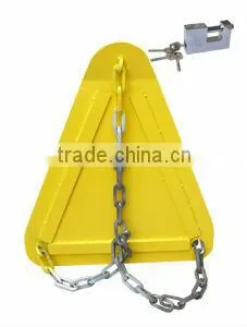 Proud Wheel Locks Are Made of Heavy Duty Highly Visible Red and Yellow Powder Coated Steel. thumbnail-1