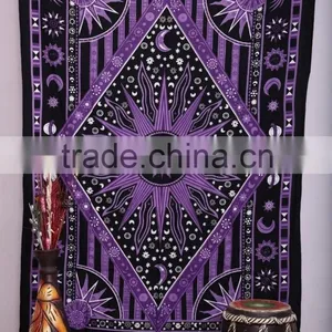 Purple Star Cotton Wall Hanging Tapestry Bedding Bedspread Indian Tapestry Bohemian Tapestry Hippie Wall Tapestry Wholesaler thumbnail-1