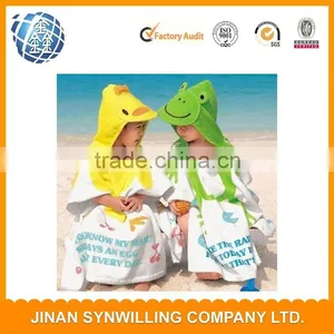 Printed Poncho Hooded Beach Towel for Kids thumbnail-3