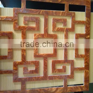 CNC Carving Stone Decorations on the Surface of Artificial Transparent Stone Panel thumbnail-1