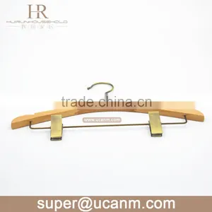 HRW-FF1GP Wooden Luxury Clothes Hanger,wooden Clips Hanger thumbnail-2