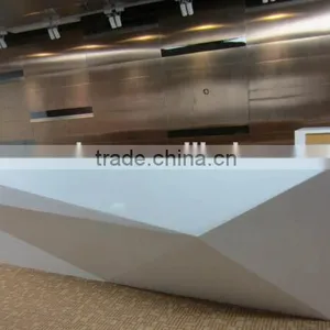 Good Quality Solid Surface Reception Desk,L Shape Reception Desk,white Reception Desk,solid Surface Countertop thumbnail-1