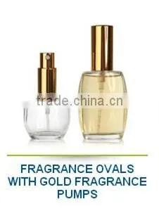 Fragrance Ovals With Gold Fragrance Pumps Glass Cosmetics Container thumbnail-1