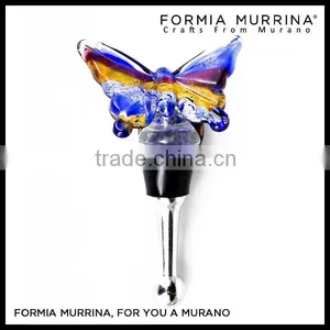 Murano Glass Wine Charms Glass Wine Accessories Wine Stoppers for Wedding Deco thumbnail-3