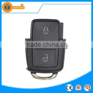 Folding Flip 2 Button Remote Key Case Shell With Logo and Blade Car Key Cover Blank Fob for VW Polo Passat b5 B6 Golf 4 5 Bora thumbnail-3