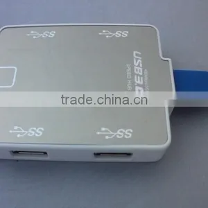 High Speed USB3.0 HUB 4Ports 5Gbps Splitter Power Adapter thumbnail-4