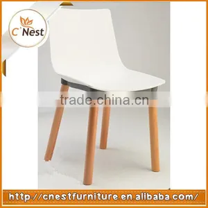 Modern Restaurant Dining Furniture Wood Legs Chair thumbnail-1