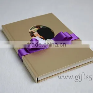 Gold Wedding Guest Book With Photo Frame thumbnail-2