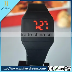 New Custom Fashion Led Children Square Silicone Wrist Silicone Quartz LED Watch thumbnail-3
