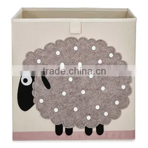 Fabric Closet Organizers Storage Cube, Sheep Storage Box Foldable thumbnail-1