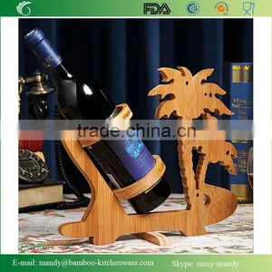 WR014 Bamboo Tabletop Hawaii Wine Rack and Bottle Holder thumbnail-1