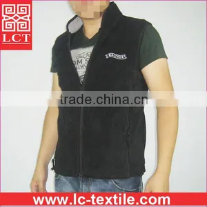 2015 European Popular Cheap Promotional Uniform Hooded Wholesale Fleece Vest With Your Own Brand Embroidered(LCTU0051) thumbnail-1