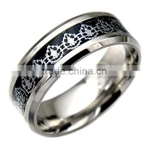 Classic Mens Wedding Band Never Fade Polished Stainless Steel Silver Rings Jewelry thumbnail-5