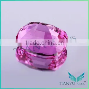 2015 Gemstones Wholesale China Loose Gemstone Samples 5# Rectangle Pagoda-shape Corundum Ruby Gemstone thumbnail-3