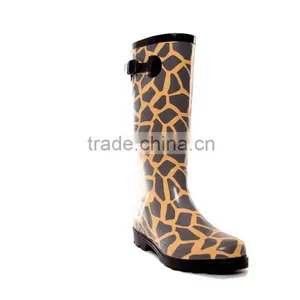 Leopard Printed Women's Boots,cheap Rubber Boots,boots With Buckle thumbnail-4