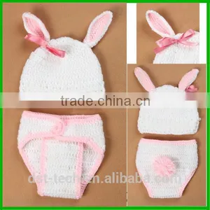 Rabbit Shape Baby Photography Props Cotton Yarn Baby Costume thumbnail-5